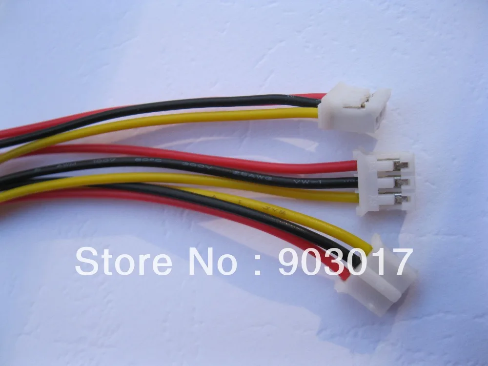 

100 pcs PH 2.0mm 3 Pin Female Polarized Connector with 26AWG 300mm Leads