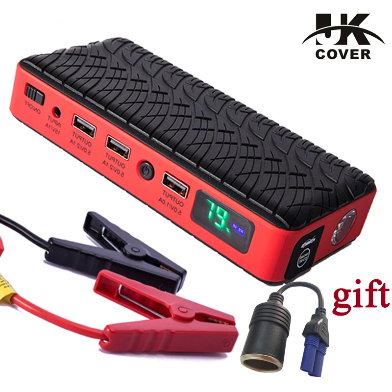 

JKCOVER Multifunction Car Battery Jump Starter Emergency Starting Device 12V Portable Power Bank Car Charger for Car Booster