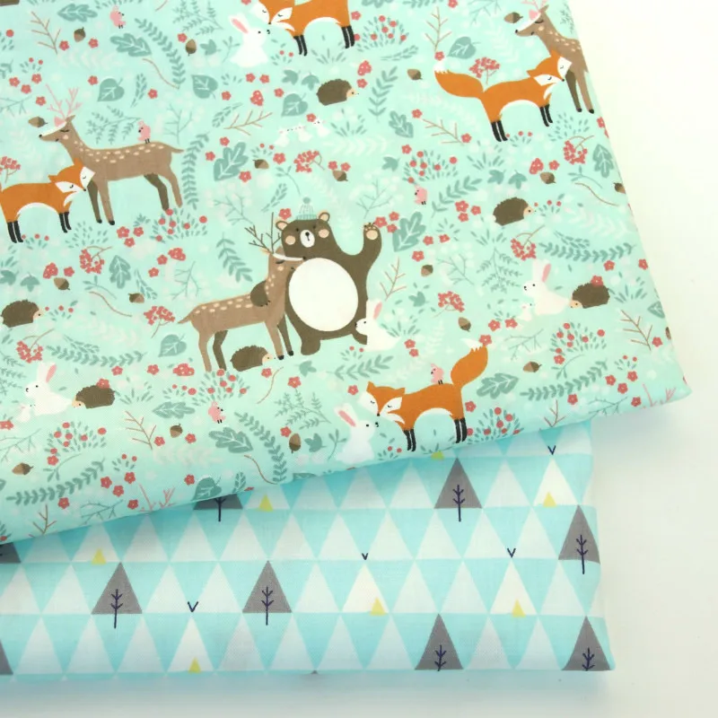 

Buulqo Cotton Sheet fabric Printed Kids Twill Cloth for DIY handmade baby Bed Sheet Home Textile Sewing Fabric