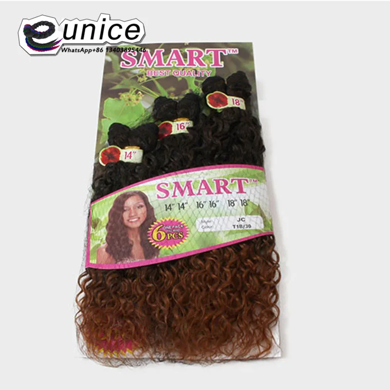 Jerry Curl накладные волосы Омбре малазийские африканские кудрявые волосы Freetress Croceht косы 6 шт. кудрявое устройство для наращивания волос Weft - Цвет: 1B/30HL