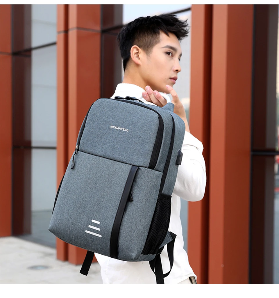 Laptop Backpack 15.6 Men Women Backpacks Male Female Student Notebook Back Pack Mochila USB Charging Bagpack Business Travel Bag (16)