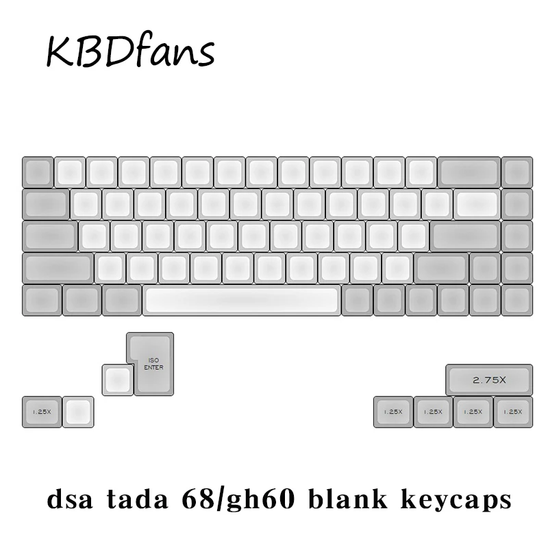 

blank DSA keycaps for tada68/gh60/poker mx mechanical keyboard pbt caps fc660 keycap