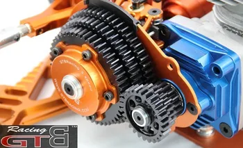GTB 3 Speed transmission system kit with plastic gear cover for 1:5 HPI KM ROVAN Baja 5B 5T 5SC RC Car Upgrade Part