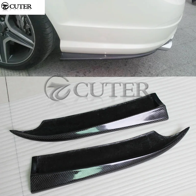 

W204 Real C63 AMG Carbon fiber rear bumper diffuser side parts Splitter angle for Mercedes Benz W204 C63 12-14