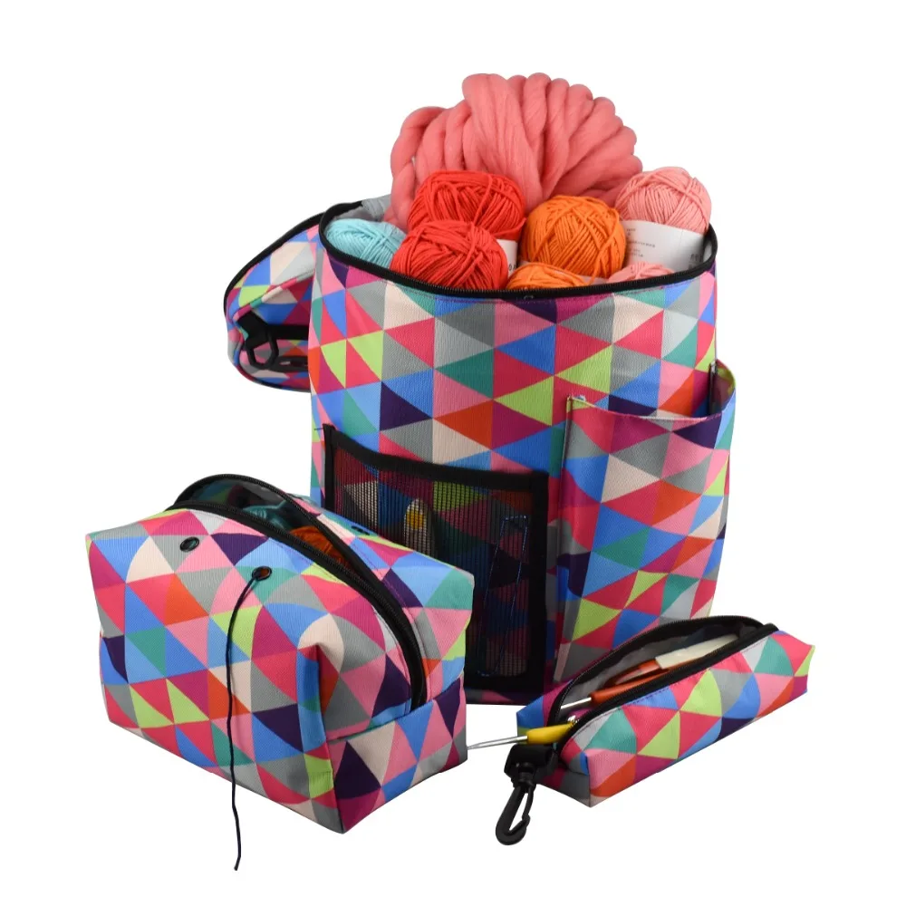 Looen 7 видов стилей пряжа шерсть сумка для хранения DIY чехол для хранения крючком и швейные инструменты аксессуары пустая вязаная сумка для женщин