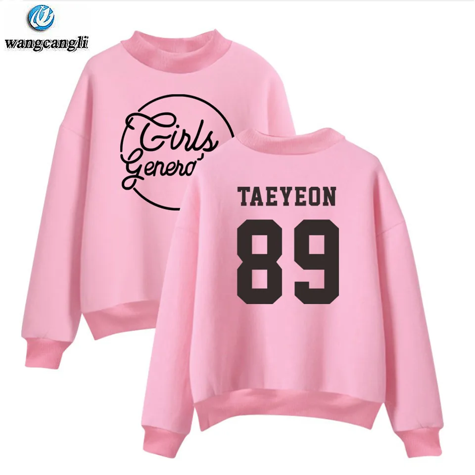 

2019 Kpop SNSD Girls Generation Six Album autumn winter turtleneck hoodies sweatshirt Fanmade plus size casual hoodie tracksuit