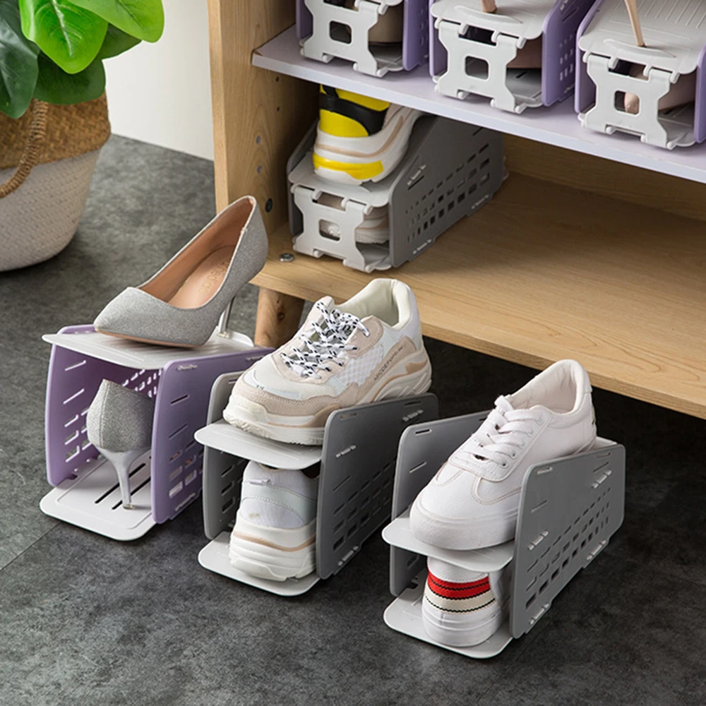 

Durable Adjustable Shoe Organizer Footwear Cabinet Closet Stand Shoes Storage Rack Shoebox shoes rack organizer