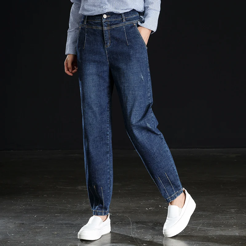 

2019 high waist harem pants for autumn spring ankle length jeans
