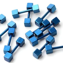 2 шт./лот 16G Нержавеющая сталь квадратная серьга штангой козелка серьги-улитки нос нательное пирсинг-кольцо ювелирные изделия