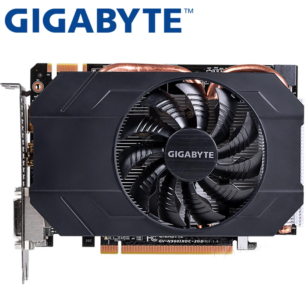 GIGABYTE Графика карты gtx 960 2GB 128Bit GDDR5 видеокарты для nVIDIA карты Geforce GTX960 Dvi Hdmi используется игра