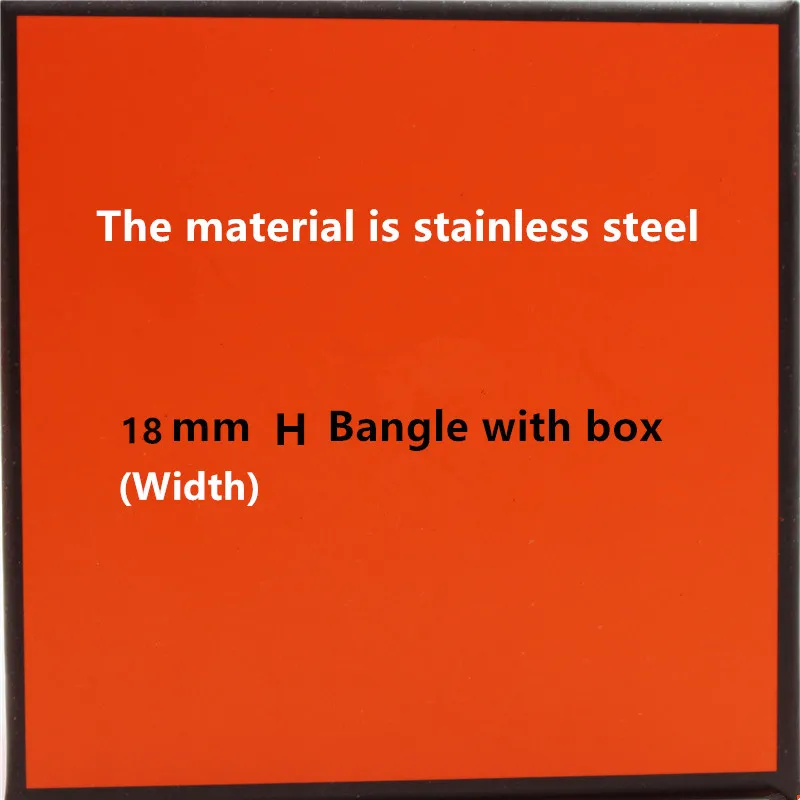 

18mm Luxury Stainless Steel Cuff Bracelets&Bangles Wristband Enamel Bangle Letter Design Classic Brand Bracelets WX007