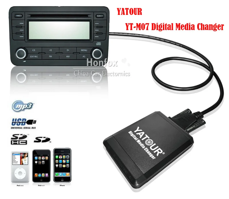

Yatour YT-M07 For Opel Insignia Signum Tigra Vectra C Zafira B iPod / iPhone / USB / SD / AUX all- in-one Digital Media Changer