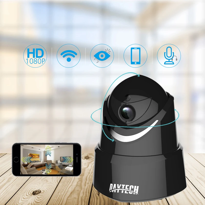 DAYTECH 2MP IP Камера 1080P Беспроводной Wi-Fi домашней безопасности P2P сети Видеоняни и