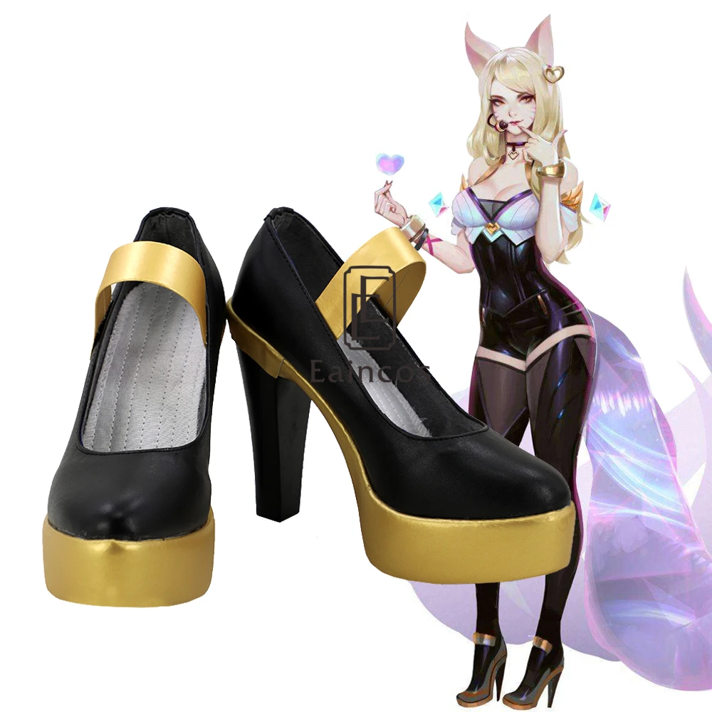 Обувь для косплея игры LOL K/DA Ahri KDA Group на Хэллоуин COS заказ|Туфли| |