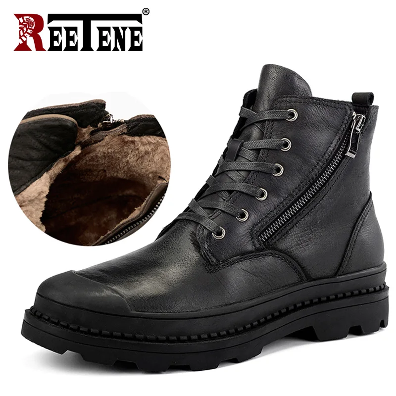 zipper winter boots mens
