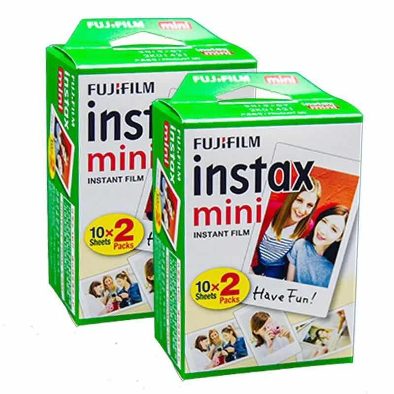 Fujifilm Fuji Film Instax Мини-пленка с белыми краями для Polaoird мини-камера для фотоаппаратов моментальной печати 7 s 8 9 10 20 25 30 50 55 70 50i SP1 SP2+ наклейки - Цвет: 40 sheets