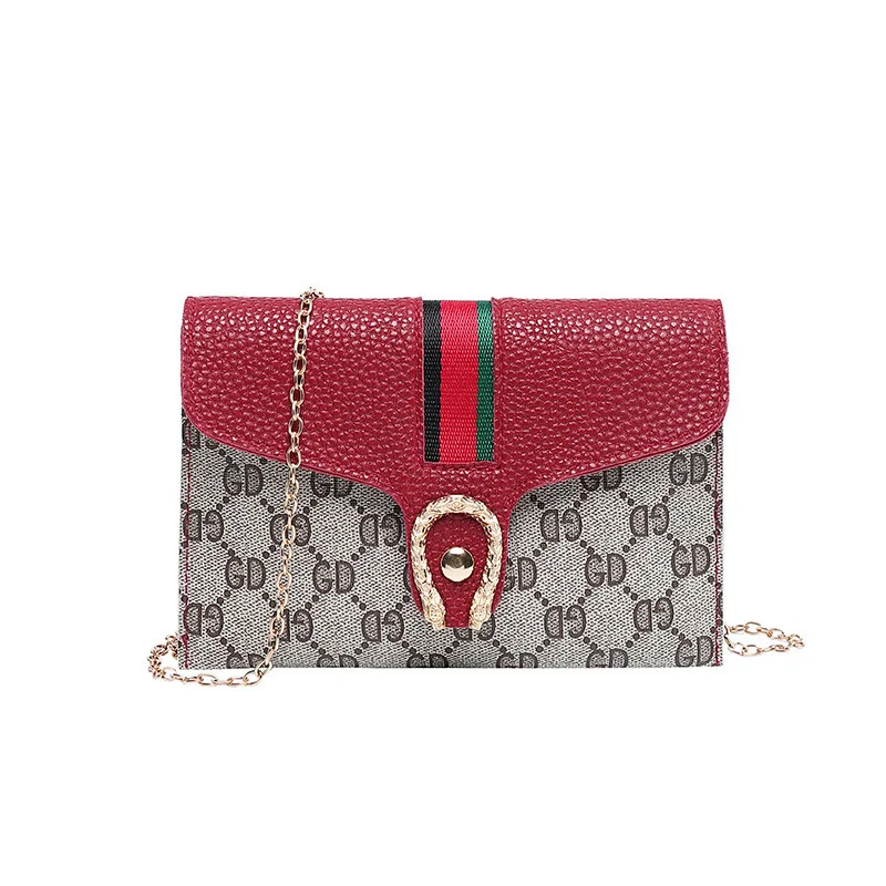 

2019 new Hit Color Snake Woman Day Han Yinhua Small Square Package Leisure Time Joker Single Shoulder Satchel Versatile China