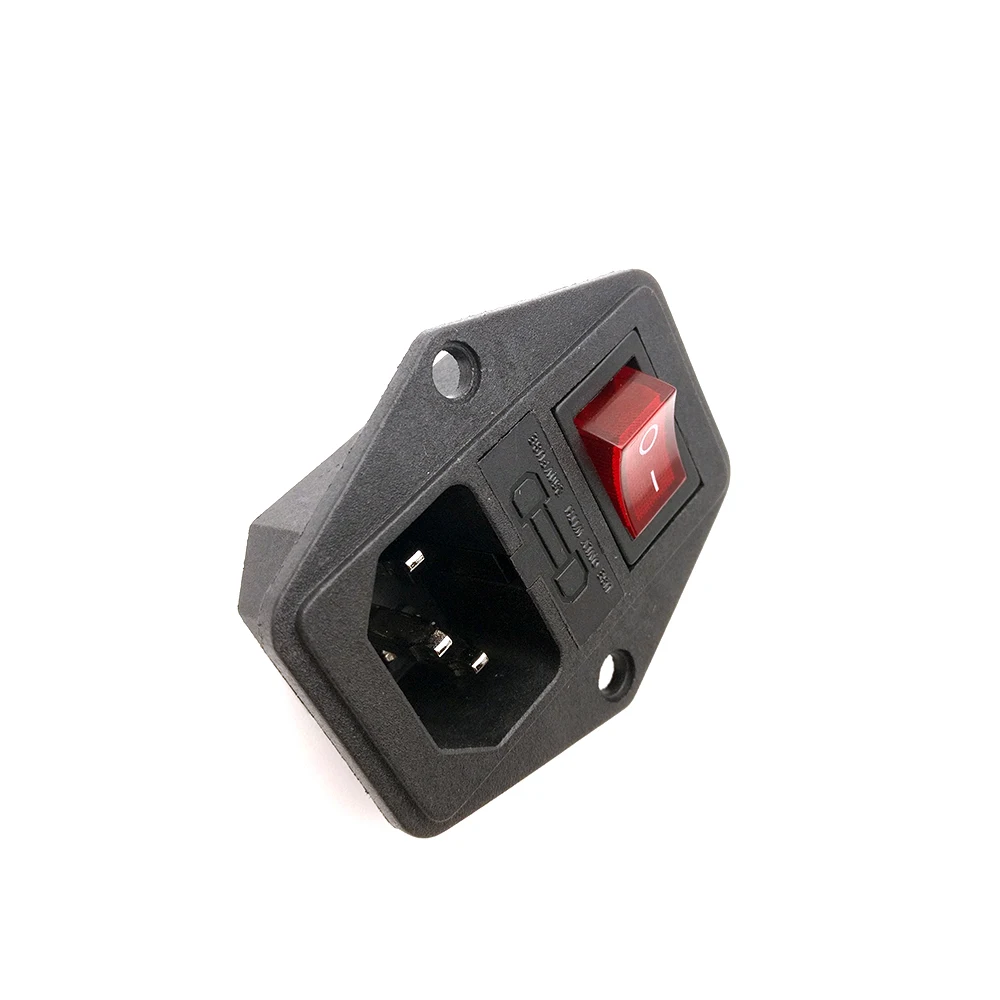 Новый 10A 250V Входной модульный Штепсель предохранитель переключатель Мужской