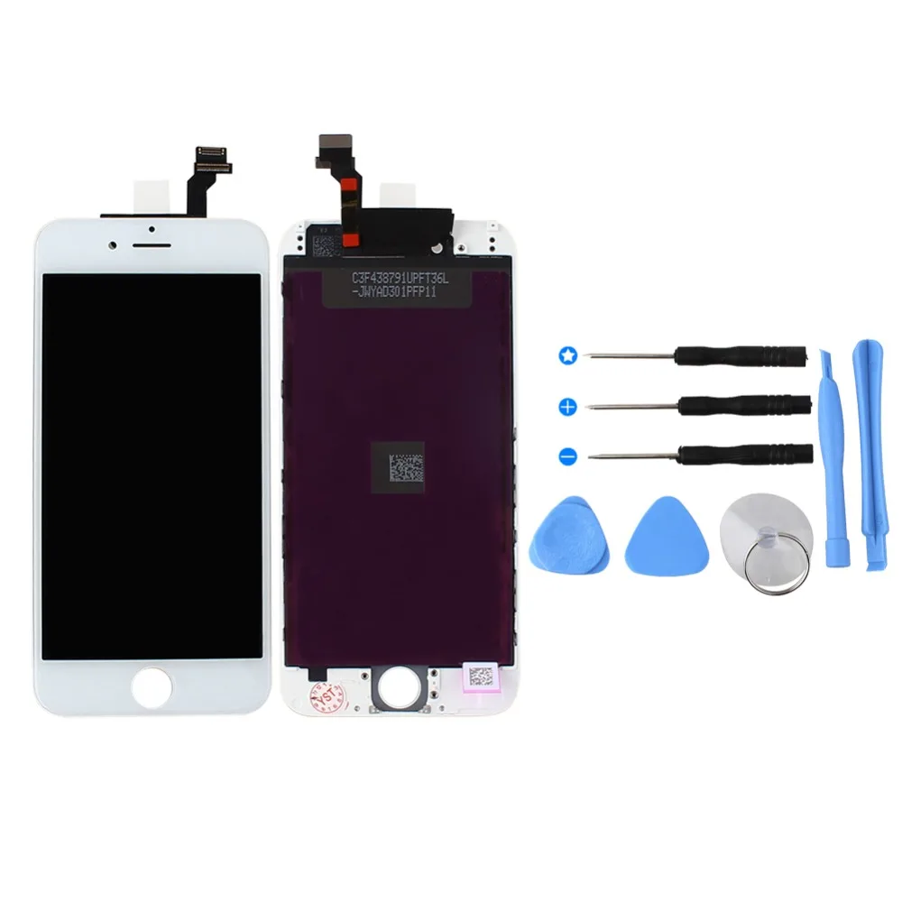 

White New LCD Display + Touch Screen Digitizer Replacement Repair Frame Assembly+Tool for iPhone 6 4.7