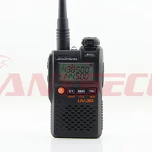 Free Shipping Bao Feng Uv-3r Black Portable Walkie Talkie VHF 136-174& UHF 400-470 MHz