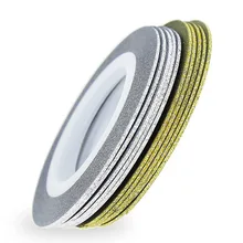 2018 ใหม่ 12 สี Glitter เล็บ Striping เทปสติกเกอร์ศิลปะตกแต่ง DIY เคล็ดลับสำหรับเล็บเจล Rhinestones Decorat(China)