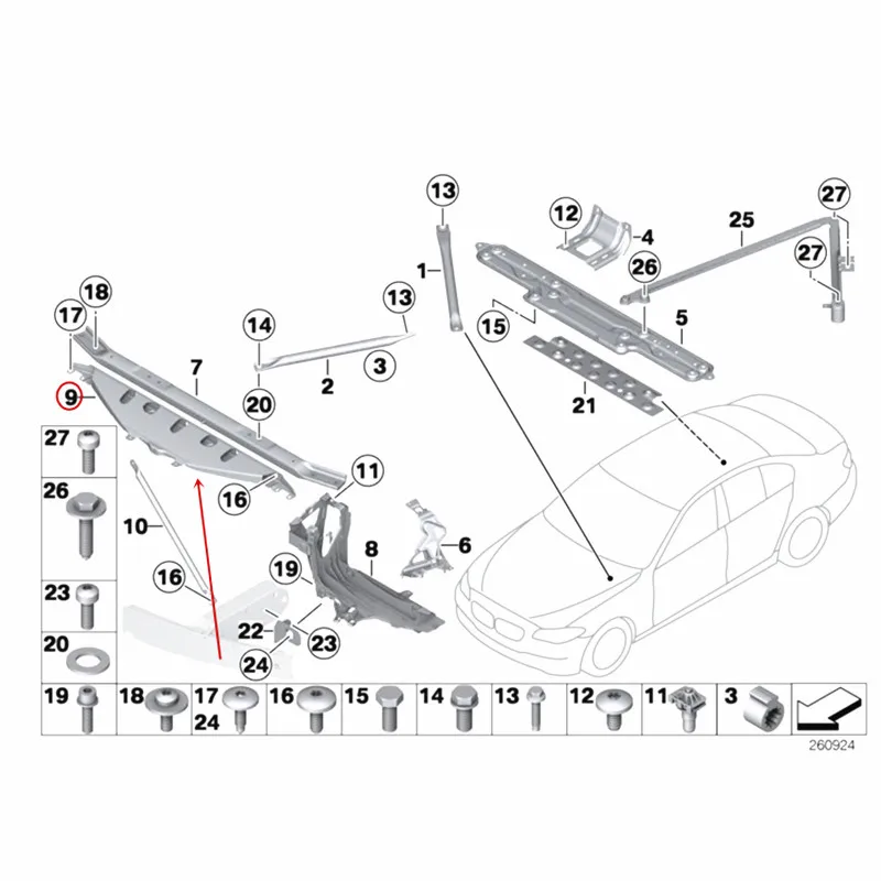 51647200689 крышка водяного бака козловой подходит для 5 серии F18 520LI 525LIb mw2009- бак для воды верхний луч кронштейн резервуара для воды