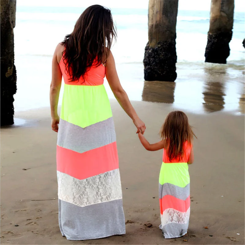 2018-Mommy-and-me-family-matching-mother-daughter-dresses-clothes-striped-mom-and-daughter-dress-kids.jpg_640x640 (7)