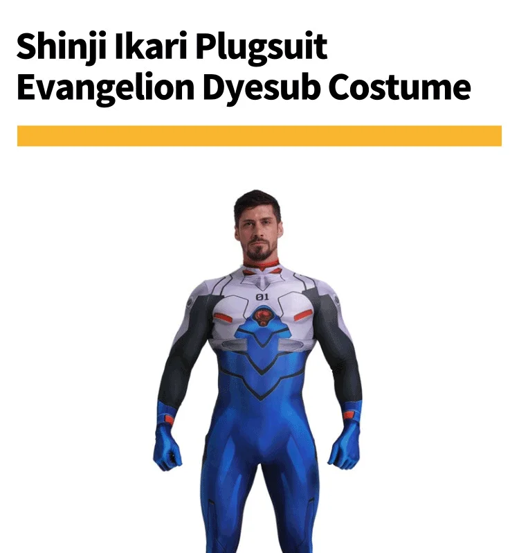 Cosplay&ware Anime Adult Neon Genesis Evangelion Eva Ikari Shinji