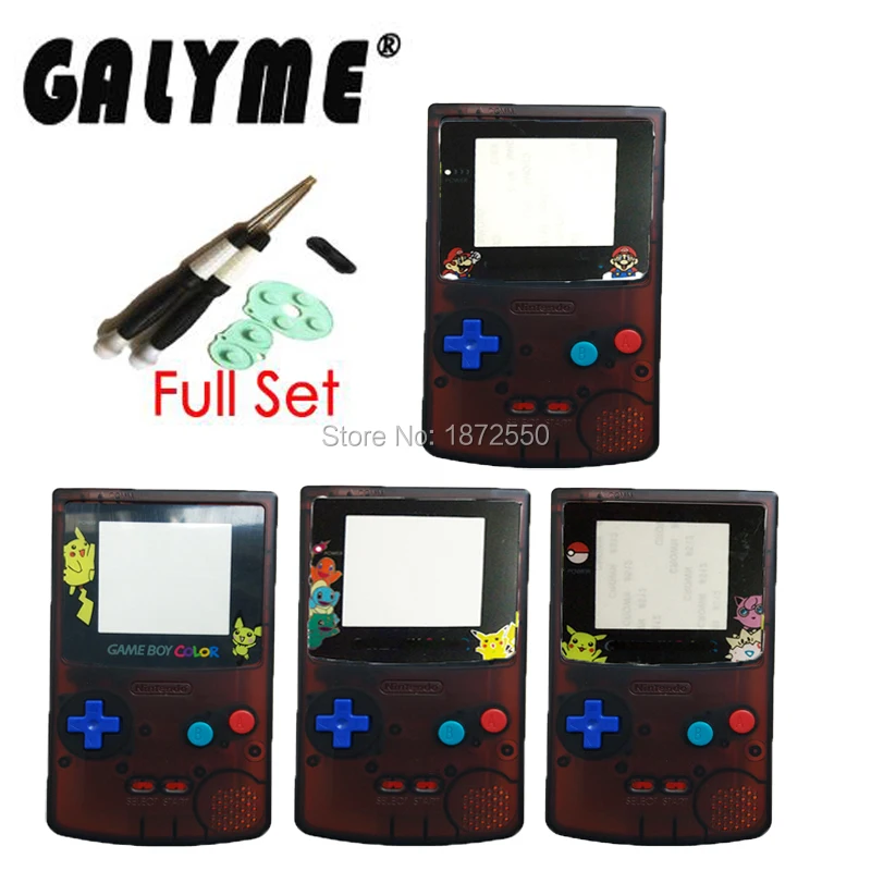 

Hot Clear Black-Orange Color For Game Limited Version DIY Buttons Housing Shell For GameboyColor Housing Case Pack Boy Color