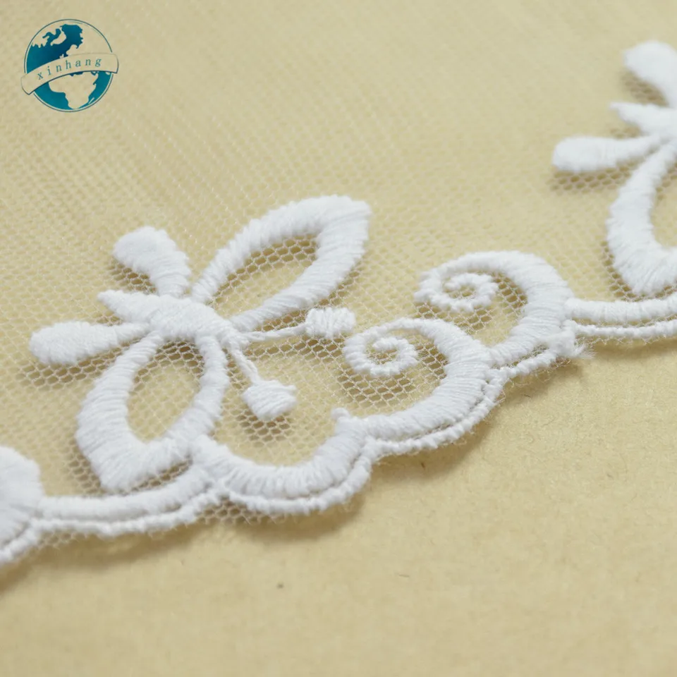 IDONGCAI コットンレーストリム ホワイト DC015 レースのお店 ななか ☆安心の日本製ケミカルレース コットンオフ