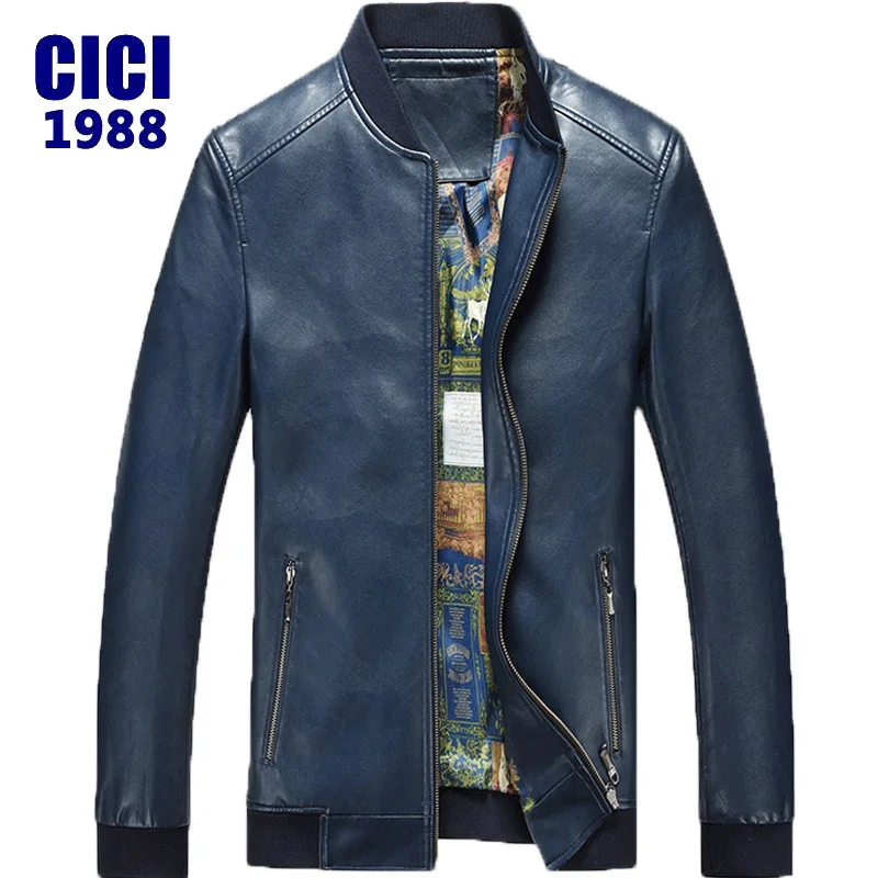 2016 Fashion leisure leather clothing male outerwear Free