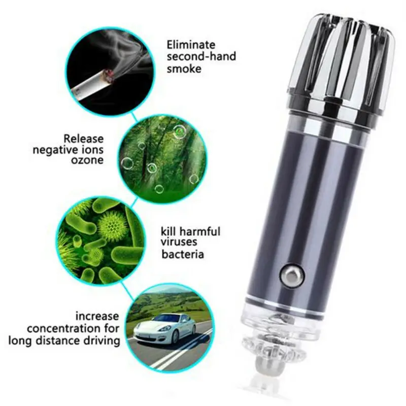 

Car Air Purifier Refreshing Automotive Cleaner Aluminum Alloy Indoor Accessories Tools Mini Practical Air Purifier High Quality