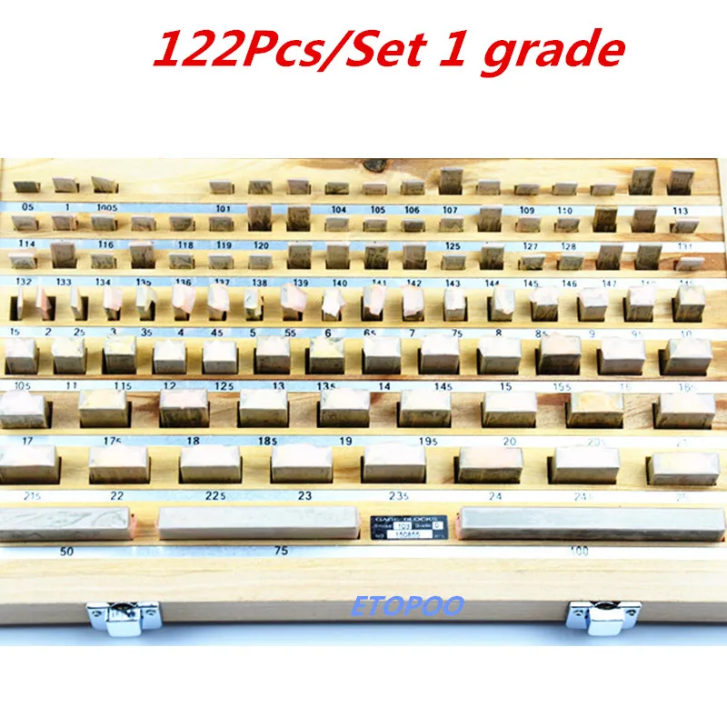 1 grade Высокая точность 122 шт./компл. 1 класс 0 Класс блок толщиномер инспекционный блок датчик проверки измерительные инструменты - Цвет: 1 grade