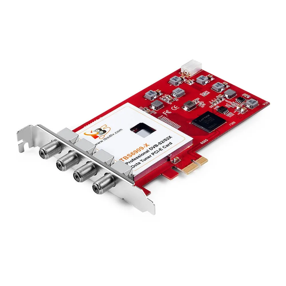 TBS6909X DVB S2X/S2 Octa 8 HD TV тюнер PCIe карта цифровой спутниковый ресивер|Спутниковое ТВ| |