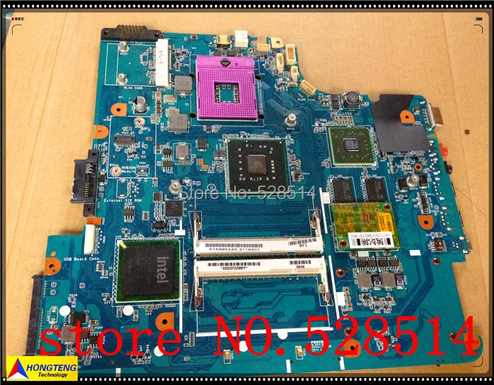 original A1599542A laptop motherboard for sony VGN-NS MBX-195 REV 1.1 1P-0087J04-8011 PM45 ATI 216-0707007 DDR2 100% Test ok