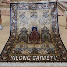 Yilong 4,5 'x6. 5' Тебриз шелковый ковер дизайн ручной работы изысканный ковер в Иране(0171