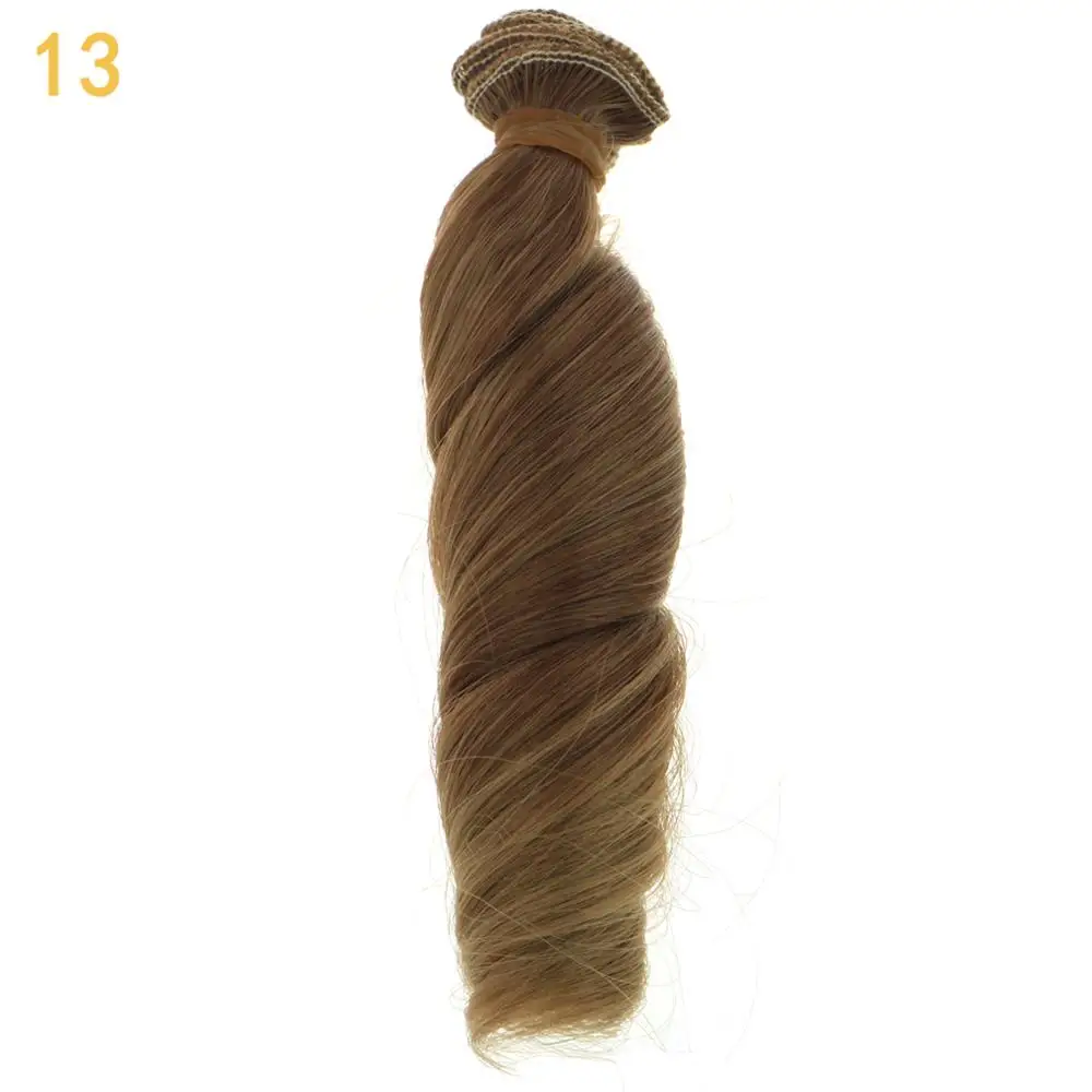 1X DIY аксессуары 15 см* 100 см длинные волнистые кудрявые куклы градиент цвета парик волос для 1/3 1/4 1/6 1/12 SD BJD куклы парики