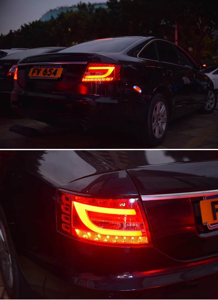 Задняя фара для Audi A6L 2005 2006 2007 2008 светодиодные ходовые огни светодиодный стоп-сигнала