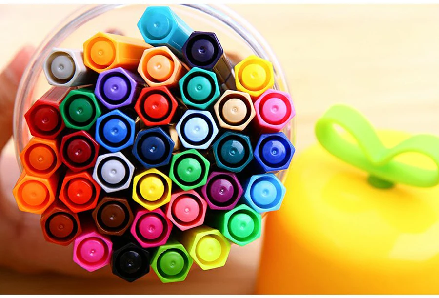 Marcador para o Miúdo Fornecimento de Desenho em Quadrinhos Conjunto com Tinta Deli 36 Cores Qualidade Aquarela Caneta Escola Mangá Arte Marcador Lavável 12 - 18 24 5 fornecimento de desenho em quadrinhos mangá arte