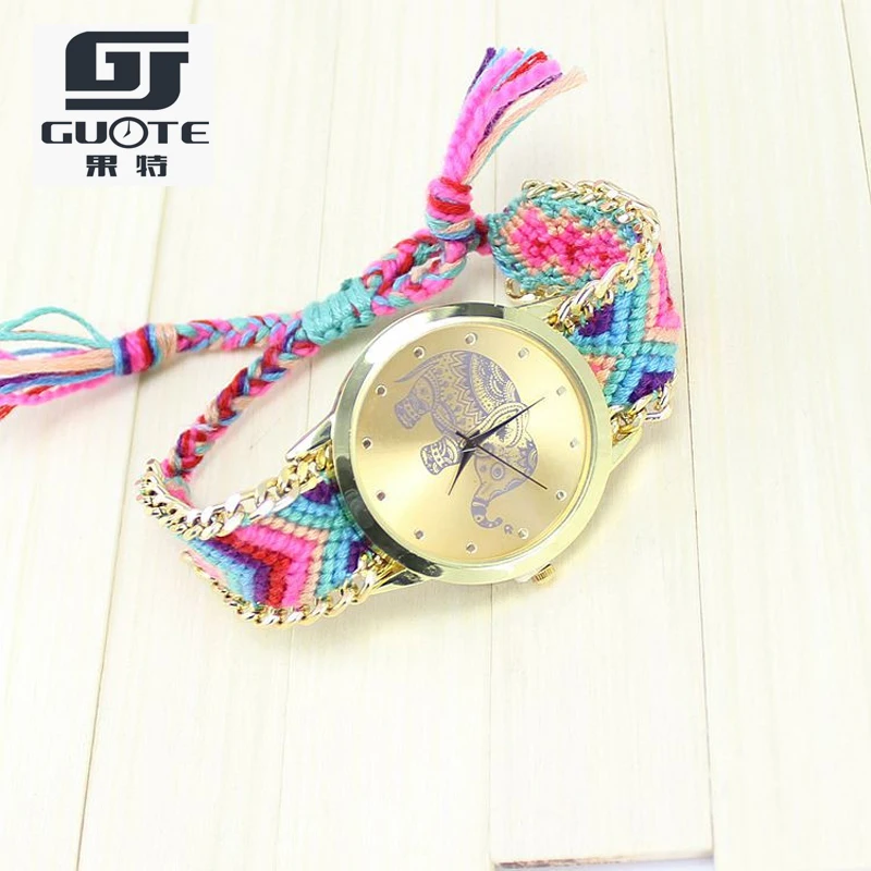 

10 Colors Hot Sale Women Fashion Watch Geneva Handcrafted Elephant Pattern Lady Quartz Watches High Quality Gift Girl Clock 2015