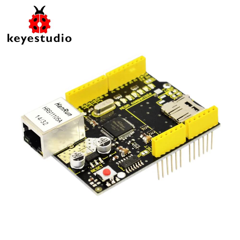 Новинка! Keyestudio W5100 Ethernet щит для arduino UNO R3+ Mega 2560