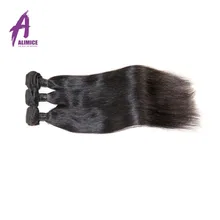 Peruvian Straight Hair Bundles Non-Remy Human Hair Weave Bundles Machine Double Weft Alimice Hair Extension Natural Color