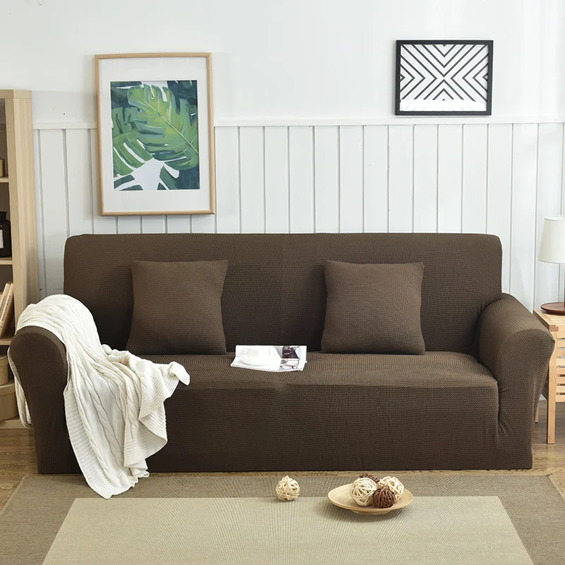 Dark Coffee Reduce Sofa Slipcover Couch Stretch Covers Lightweight