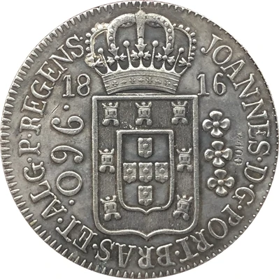 1816 Бразилия 960 рейс копия монет