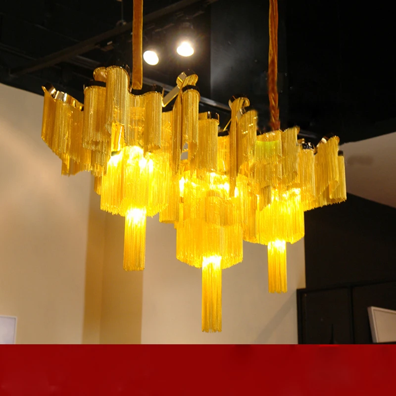 Aluminum Chain Pendant Light Fixture Hanging Suspension Chain Drop