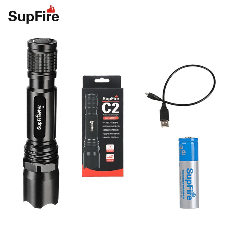 

USB Mini LED Flashlight C2 Tactical Torch Light Camping Hunting Lanterna for Nitecore Sofirn Alonefire Convoy Led Light S092