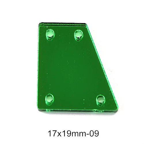 p09-17X19mm 50 шт./упак. изумрудно-Цвет акриловое зеркало пришить стразы 37 формы блестящие швейные камни для DIY украшения одежды сумки B1185 - Цвет: p09-17X19mm