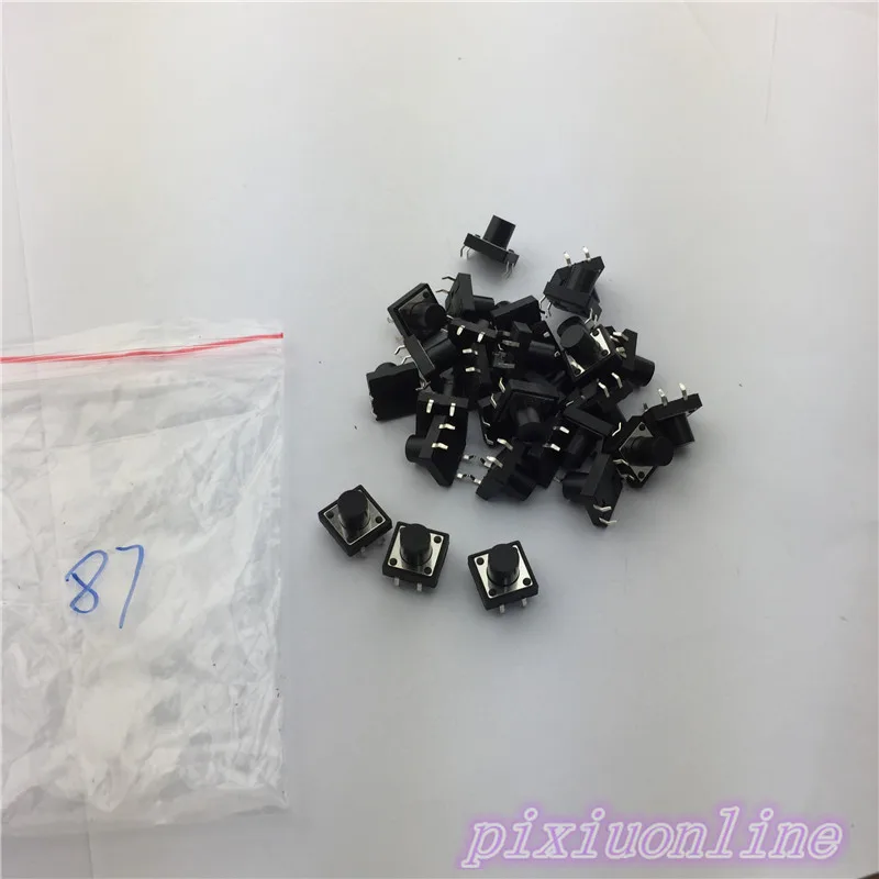 G87Y 12x12x10 мм 4PIN 30 шт G87 Тактильные Такт кнопочный микро переключатель самосброс DIP