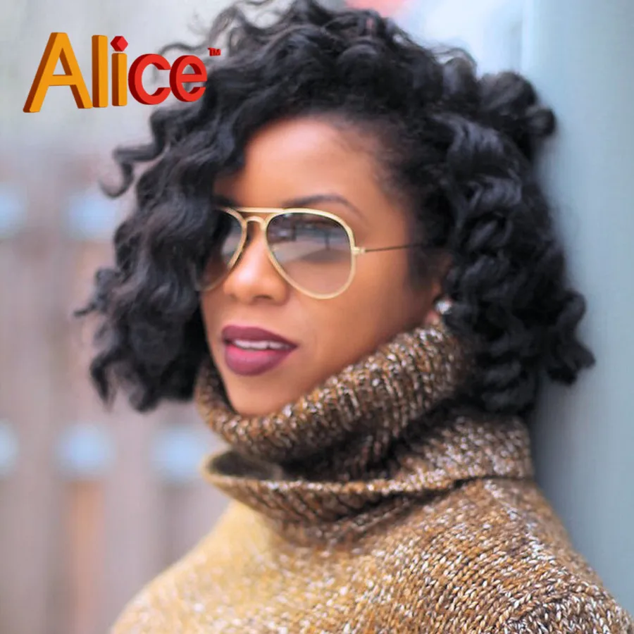 Curly Bob Wigs Loose Deep Curly U Part Wig Short Bob 100% ...