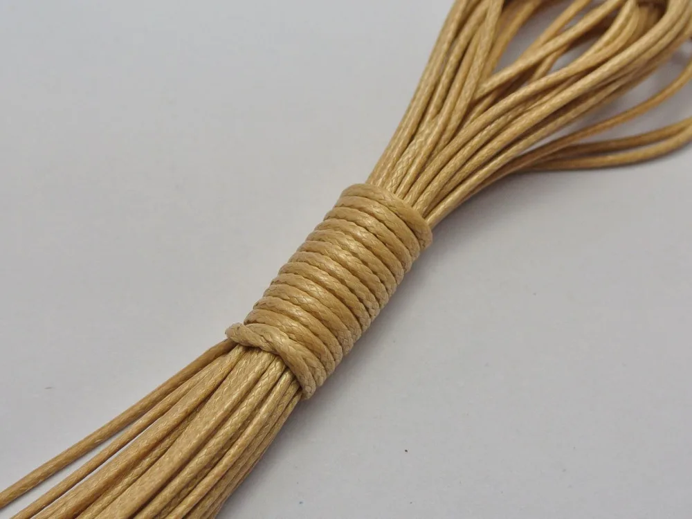 

100 Yards Beige Korean Waxed Cord String Thread 1mm for Bracelet Necklace
